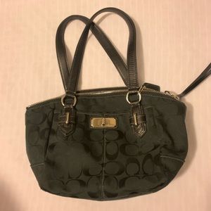Small black coach hand bag